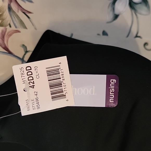 💫Host Pick🌟Motherhood Maternity NWT Nursing Bra Underwire Black 42DDD - Picture 3 of 5
